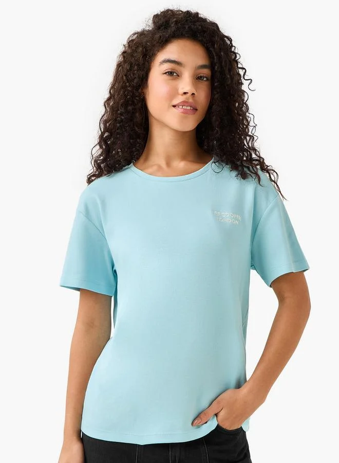 لي كوبر Lee Cooper Cotton T-shirt with Logo Print